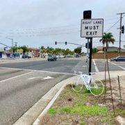 Seal Beach bike vs. car accident memorial