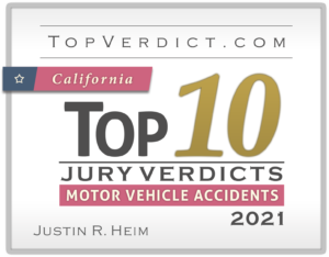 CA Top 10 Jury Verdict (2021) - Car Accidents